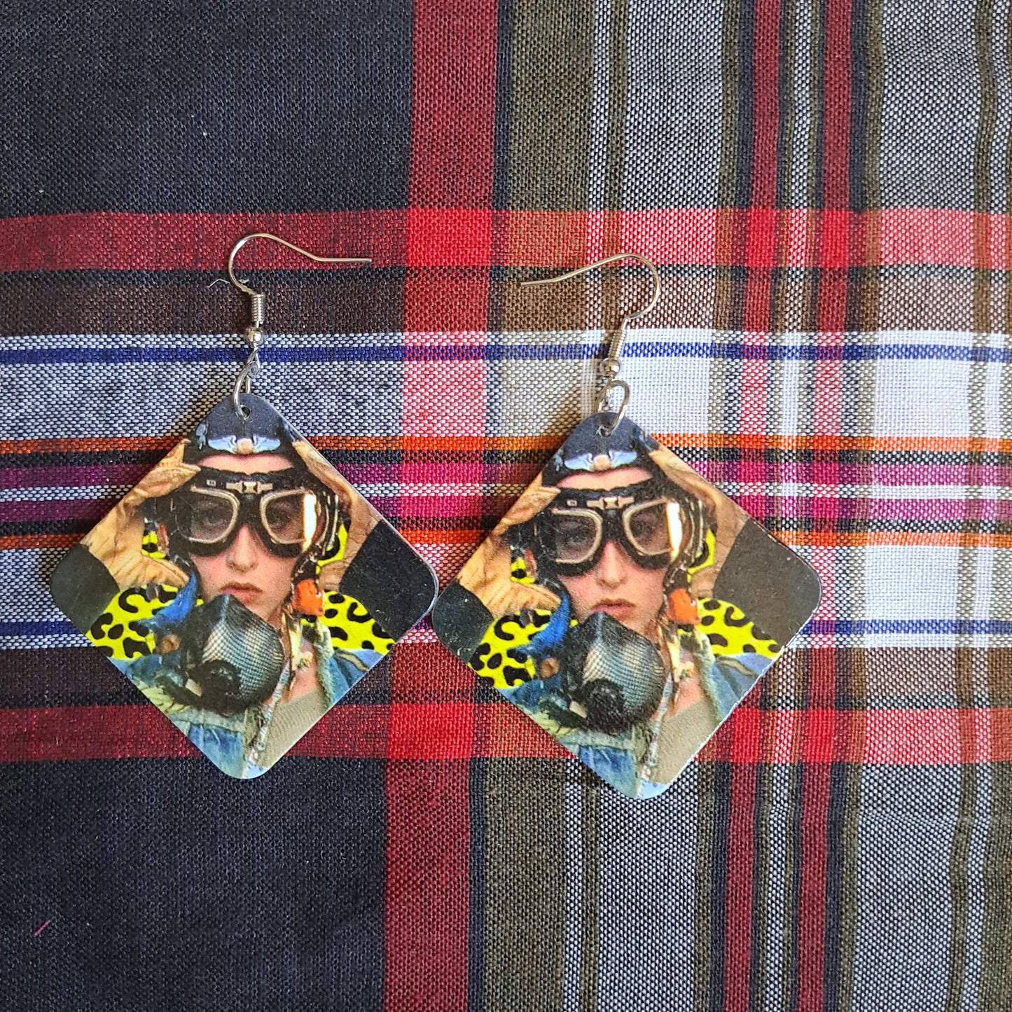 Tank Girl Earrings,  double sided, punk