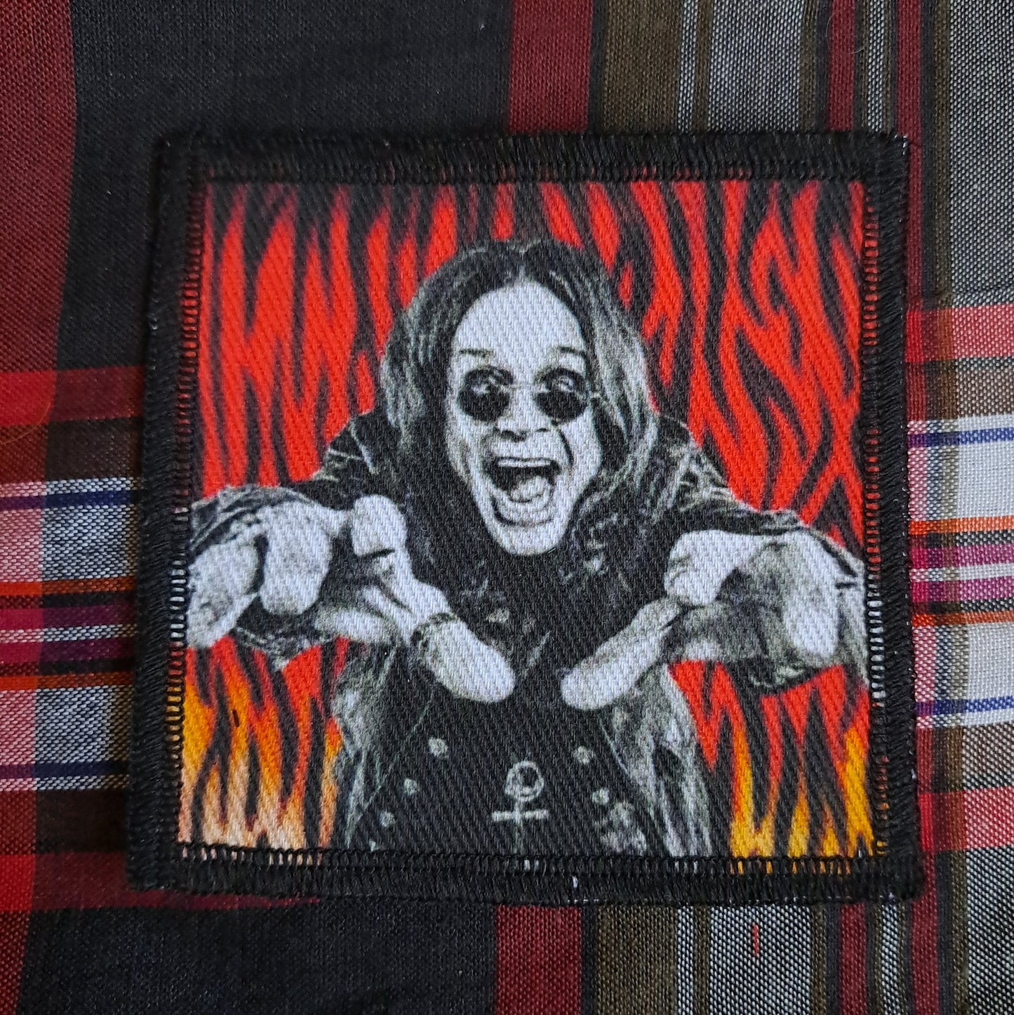 Ozzy patch, metal, goth