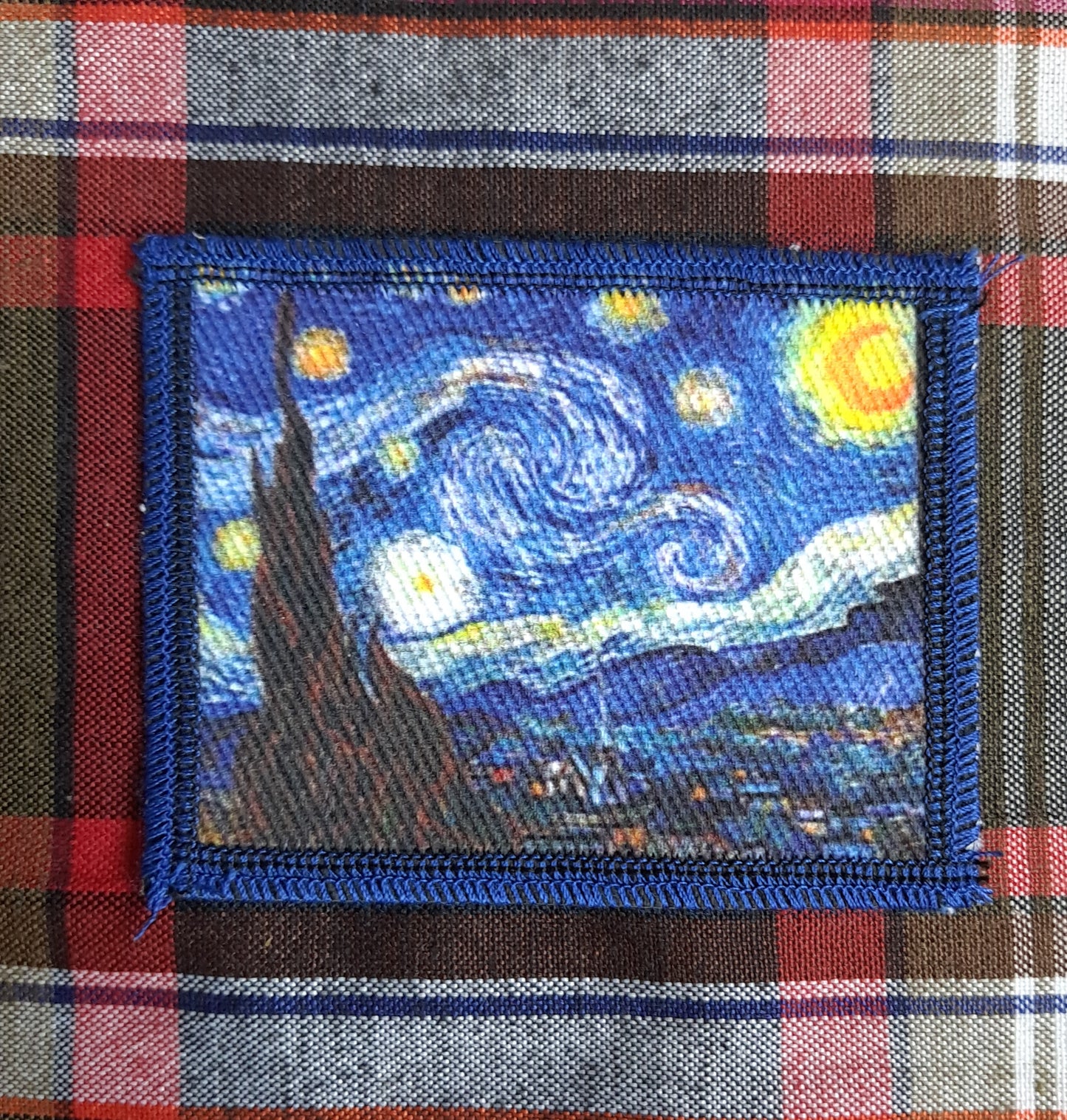 Starry Night, Van Gogh, small patch, art