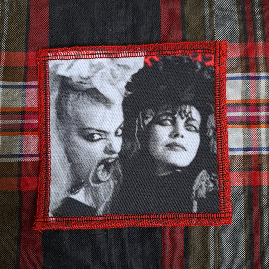 Nina Hagen and Lene Lovich patch, punk, goth